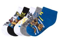 5 Paar kinder sokken PAW Patrol of Jurassic World (Paw Patrol, 19-22)
