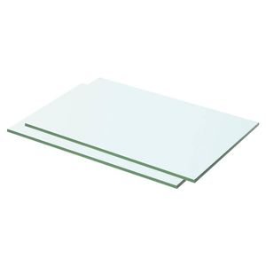 vidaXL Schappen 2 st 50x25 cm glas transparant