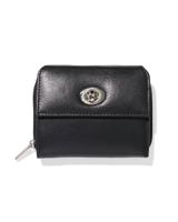 HEMA Ritsportemonnee met flap leer zwart