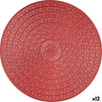 Placemat Quid Habitat Rood Plastic Ø 38 cm (12 Stuks)