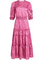 Marchesa Notte robe fleurie à volants superposés - Rose Marchesa Notte robe fleurie à volants superposés - Rose