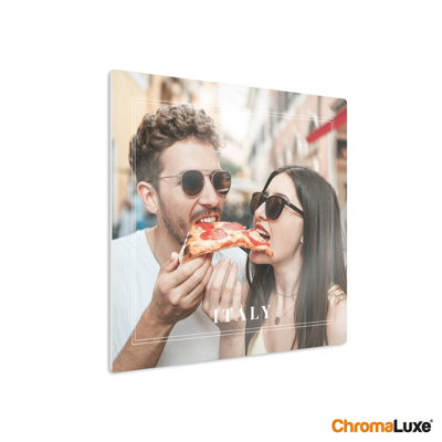 Foto op aluminium afdrukken - Wit (ChromaLuxe) - 20 x 20 cm