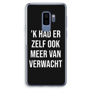 Meer verwacht - Zwart: Samsung Galaxy S9 Plus Transparant Hoesje