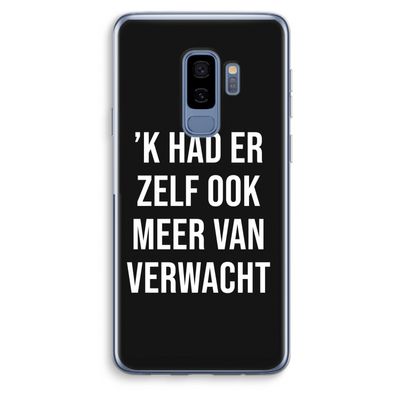 Meer verwacht - Zwart: Samsung Galaxy S9 Plus Transparant Hoesje