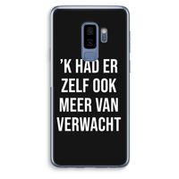 Meer verwacht - Zwart: Samsung Galaxy S9 Plus Transparant Hoesje