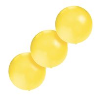 Set van 3x stuks groot formaat gele ballon met diameter 60 cm