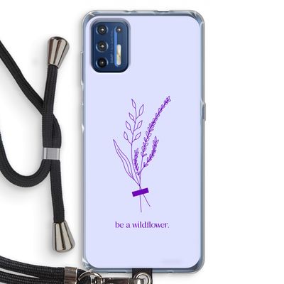 Be a wildflower: Motorola Moto G9 Plus Transparant Hoesje met koord