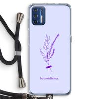 Be a wildflower: Motorola Moto G9 Plus Transparant Hoesje met koord