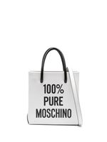 Moschino sac à main à slogan imprimé - Blanc - thumbnail