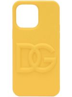 Dolce & Gabbana coque d'iPhone 14 Pro Max à logo embossé - Jaune