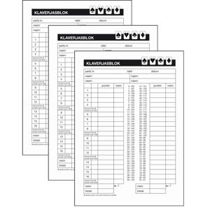 Klaverjas scoreblok - 3x - A5 - 50 vellen - klaverjassen spel