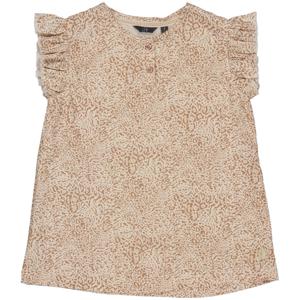 LEVV Meisjes t-shirt - Djuna - AOP Creme luipaard