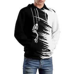 grafisch kleurblok herenmode 3D-print hoodie vakantie streetwear hoodies wit capuchon bedrukt fleece winter lente herfst designer sweatshirt met capuchon Lightinthebox