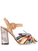 Dolce & Gabbana fringed embellished sandals - Rose