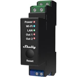 Shelly Pro 2PM power relay Zwart 2
