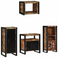 Badkamermeubelset 4 pcs Multikleur Massief gerecycled hout