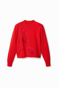 Trui met borduursel Bugs Bunny - RED - L