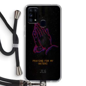 Praying For My Haters: Samsung Galaxy M31 Transparant Hoesje met koord