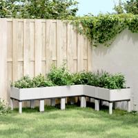 VidaXL Plantenbak met poten 160x120x42 cm polypropeen wit
