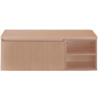 Frozen 3D Badmeubelset 120 cm - Greeplijst in Kleur - Wastafel Regaalkast met Bovenblad Peach