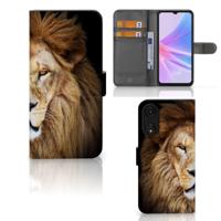OPPO A78 5G | A58 5G | Telefoonhoesje | Met pasjeshouder | Leeuw