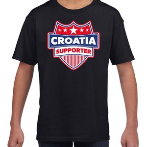 Kroatie / Croatia supporter shirt zwart voor kinderen XL (158-164)  -