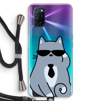 Cool cat: Oppo A72 Transparant Hoesje met koord