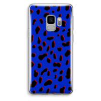 Blue Leopard: Samsung Galaxy S9 Transparant Hoesje - thumbnail