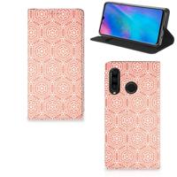 Huawei P30 Lite New Edition | Hoesje met Magneet | Pattern Orange
