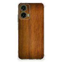 Motorola Moto G35 Stevig Telefoonhoesje Donker Hout
