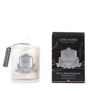 Geurkaars French Morning Tea 185gr zilver - Cote Noire