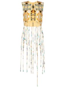 Alexis Talia fringed sleeveless top - Jaune