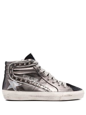 Golden Goose baskets montantes Slide - Gris
