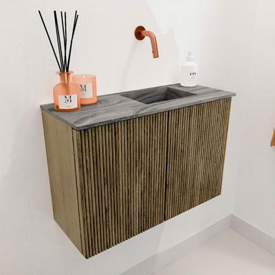 Toiletmeubel Mondiaz Joya Dlux | 60 cm | Meubelkleur Dusk | Faye wastafel Sombra Wasbak Rechts | Zonder kraangat(en)