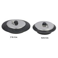 Gerimport Afvoerstop - 2x stuks - D7.5 - D5.5 cm - gootsteenstop - keukenaccessoires