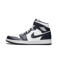 Air Jordan 1 Mid White Metallic Gold Obsidian - thumbnail