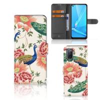 Telefoonhoesje | Met pasjeshouder | voor OPPO A72 | OPPO A52 Pink Peacock