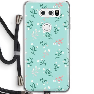 Small white flowers: LG V30 Transparant Hoesje met koord