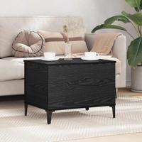 Salontafel Zwart eiken 60 x 44.5 x 45 cm Bewerkt hout
