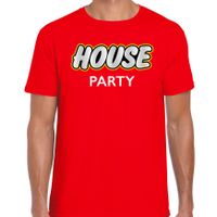 House party t-shirt / shirt house party rood voor heren