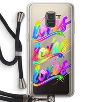 Loves: Samsung Galaxy A8 (2018) Transparant Hoesje met koord