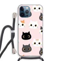 Katten: iPhone 12 Pro Max Transparant Hoesje met koord