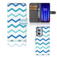 OnePlus Nord CE 2 | Telefoon Hoesje | Zigzag Blauw