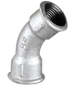 Kirchhoff Bocht van smeedbaar ijzer 45°, verzinkt, 1"IT, (41) - 989703055