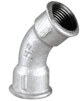 Kirchhoff Bocht van smeedbaar ijzer 45°, verzinkt, 1"IT, (41) - 989703055