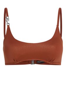 Karl Lagerfeld Signature bandeau bikini top - Rouge