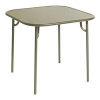 Petite Friture Week-end tuintafel 85x85 met dicht blad jade groen