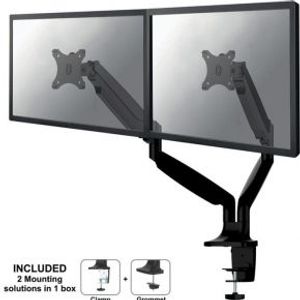 NeoMounts Flat Screen Desk mount (10-32 ) desk clamp/grommet - [NM-D750DBLACK]