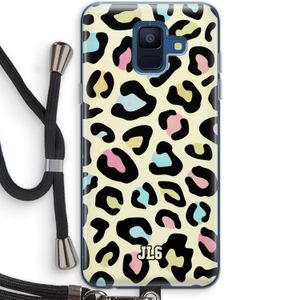 Leopard pattern: Samsung Galaxy A6 (2018) Transparant Hoesje met koord