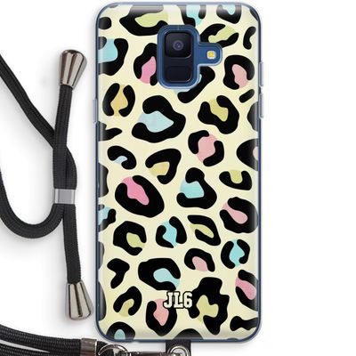 Leopard pattern: Samsung Galaxy A6 (2018) Transparant Hoesje met koord